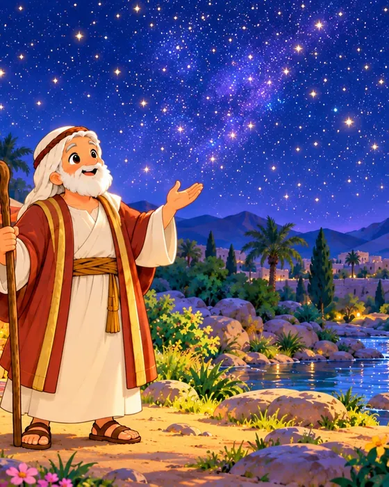 Abraham, illustrated in the Bible World kids app
