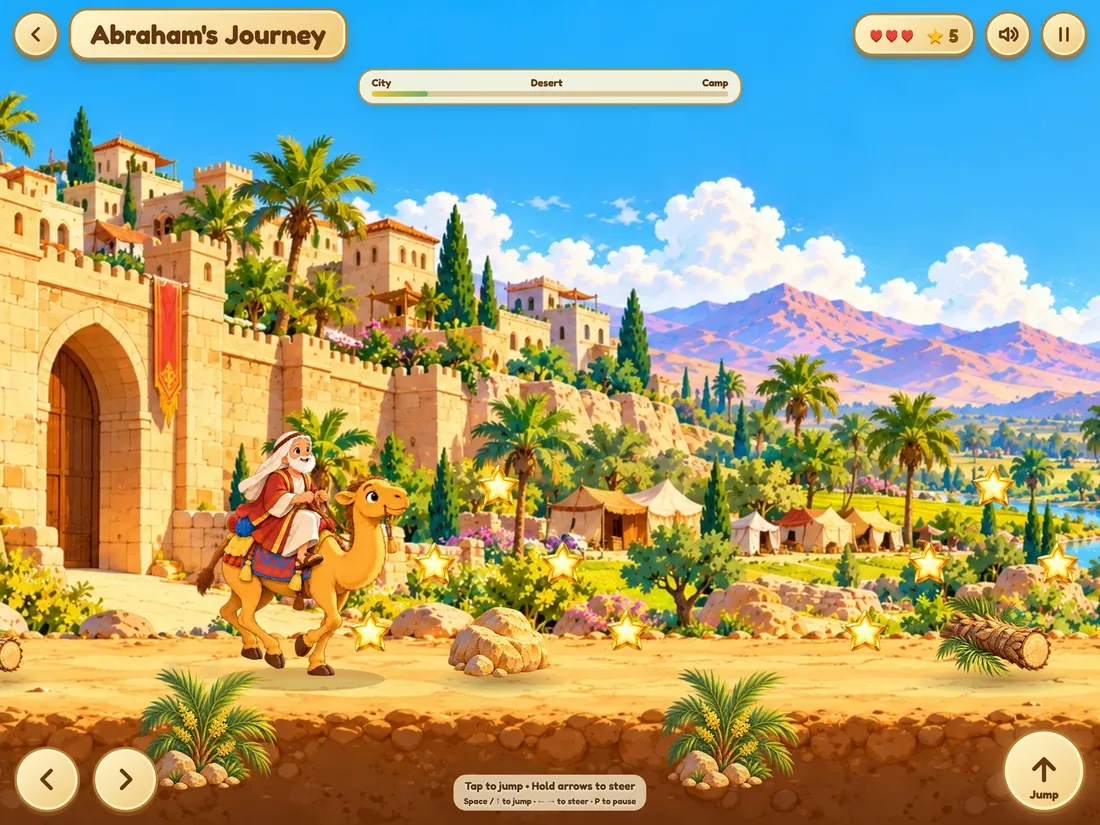 Abraham’s Journey, a Bible story game for kids