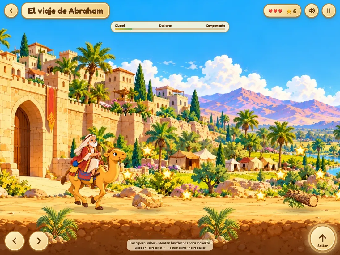 El viaje de Abraham, un juego bíblico para niños