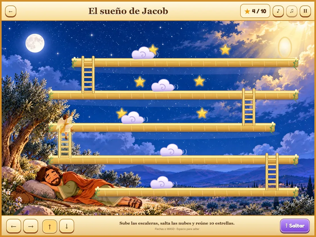 El sueño de Jacob, un juego bíblico para niños