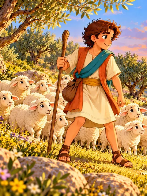 David the Shepherd Bible story for kids: David the Shepherd Boy