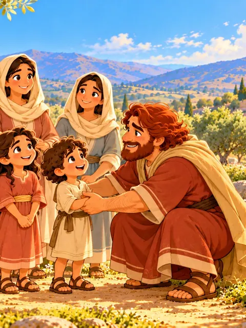 Jacob & Esau Bible story for kids: Jacob and Esau Make Peace