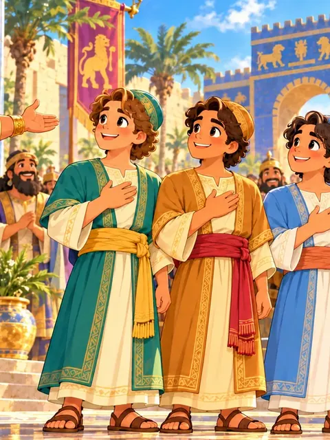Three Friends Bible story for kids: Three Friends Trust God