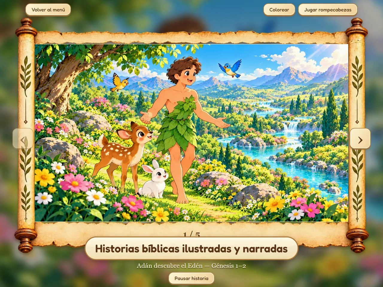 Avance de Bible World: Jesús con los niños en la app Bible World